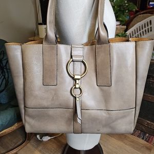 Frye Large Leather Ilana Harness Shopper Purse in Grey NWT